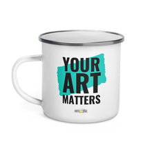 Load image into Gallery viewer, Your Art Matters Book Design - Enamel Mug
