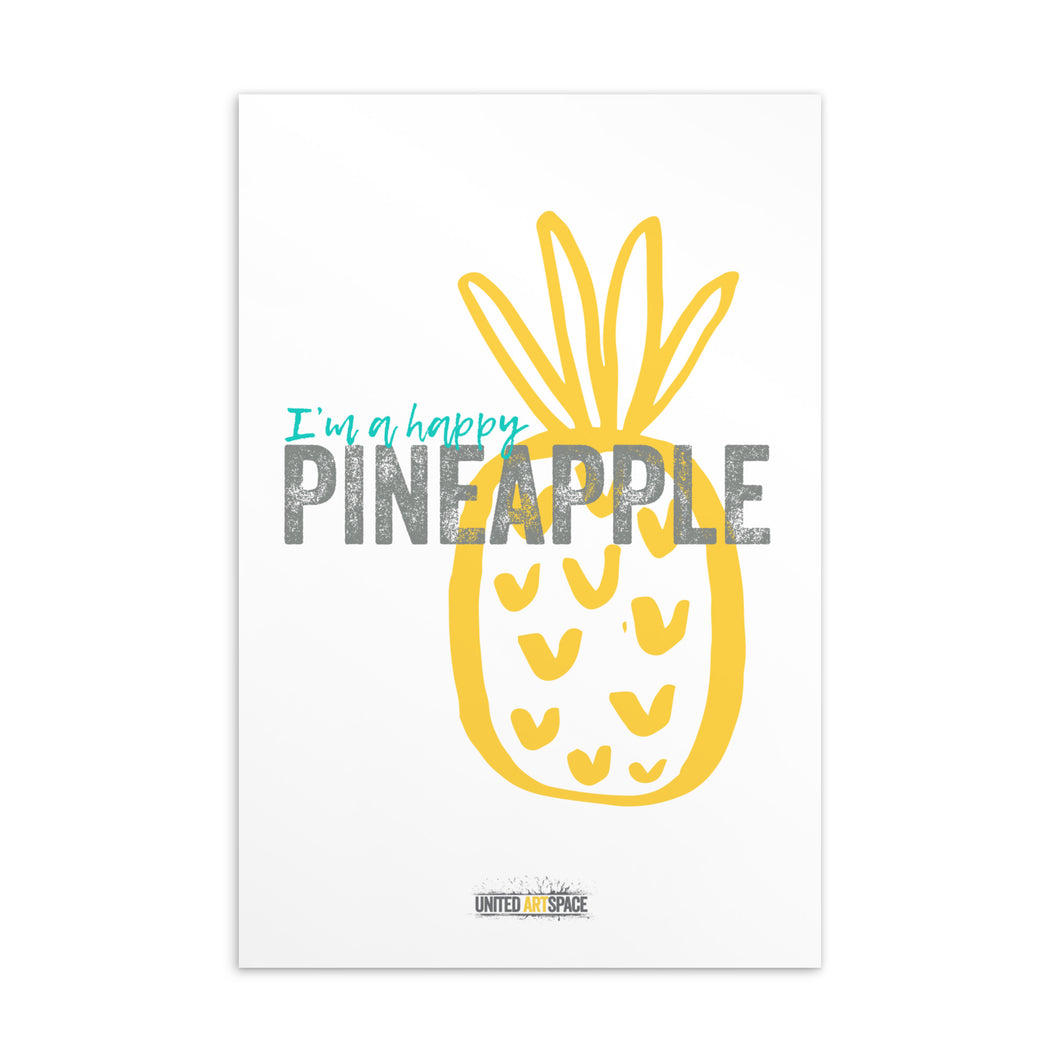 Happy Pineapple - Postcard