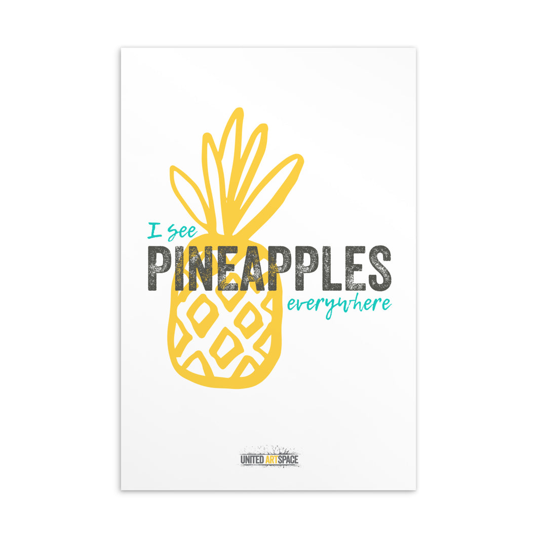 I See Pineapples - Postcard