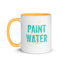 Load image into Gallery viewer, Paint Water - Yellow Lined Mug
