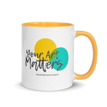 Load image into Gallery viewer, Your Art Matters - Yellow Lined Mug
